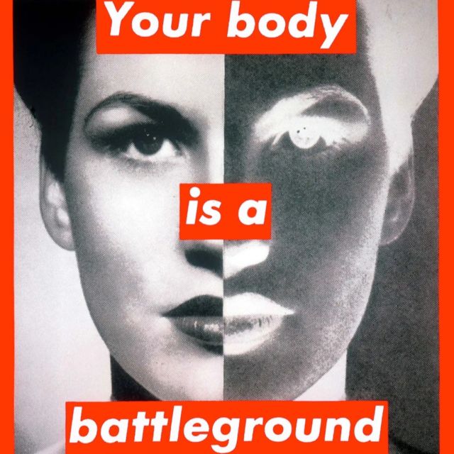 Your body is a battleground
Barbara Kruger
1989

#barbarakruger #futura #helvetica #photomontage #journeedelafemme #rapporthommefemme #art #engagement #affichepublicitaire